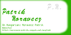 patrik moravecz business card